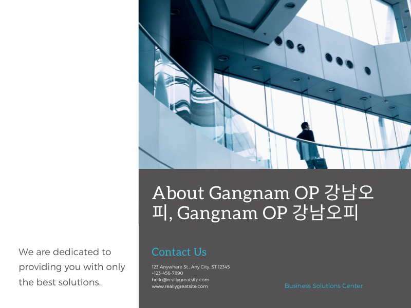 About Gangnam OP 강남오피, Gangnam OP 강남오피